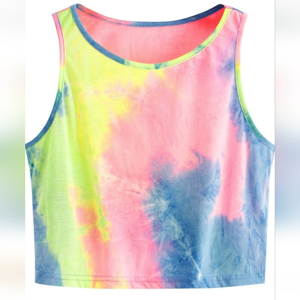 Sweatyrocks tye dye sleeveless workout tank